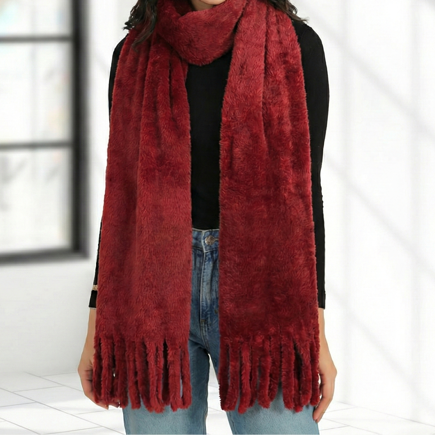 وشاح ميكاسا الأحمر – نسخة الفرو الأصلية